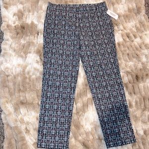 ALLISON DALEY SUPER STRETCH PRINT PANTS GRAY AND RED /SIZE 2XL